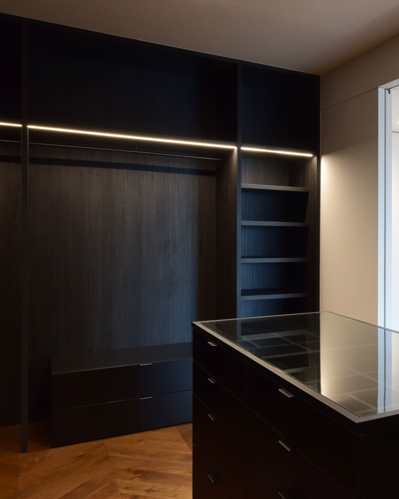 wood closet